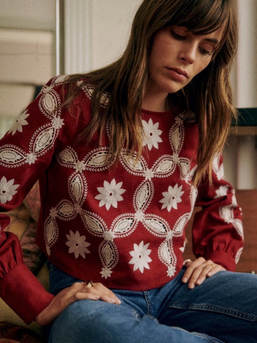 Sezane Flamine Blouse, Size 12/44